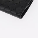 BOTTEGA VENETA INTRECCIATO Wallet Leather Black Silver Auth 148553SAM-17