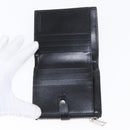 BOTTEGA VENETA INTRECCIATO Wallet Leather Black Silver Auth 148553SAM-10