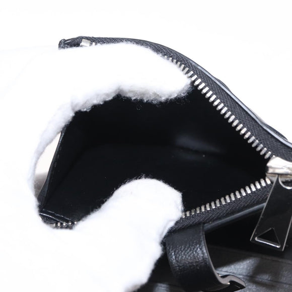 BOTTEGA VENETA INTRECCIATO Wallet Leather Black Silver Auth 148553SAM