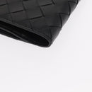 BOTTEGA VENETA INTRECCIATO Wallet Leather Black Silver Auth 148553SAM-8