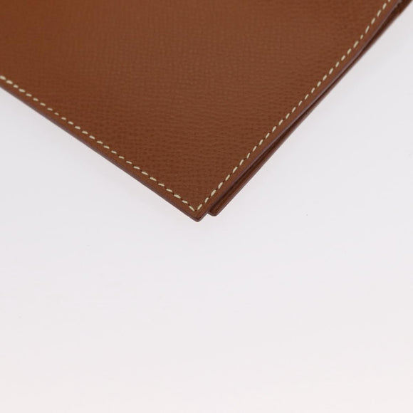 HERMES Day Planner Cover Leather Brown Auth 148554M