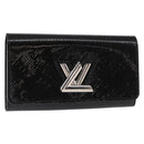 LOUIS VUITTON Epi Portefeuille Twist Wallet Black LV Auth 148555V-1