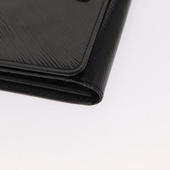 LOUIS VUITTON Epi Portefeuille Twist Wallet Black LV Auth 148555V