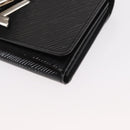 LOUIS VUITTON Epi Portefeuille Twist Wallet Black LV Auth 148555V-14