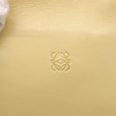 LOEWE Pouch Leather Beige Gold Auth 148556V-9
