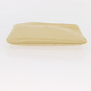 LOEWE Pouch Leather Beige Gold Auth 148556V-6