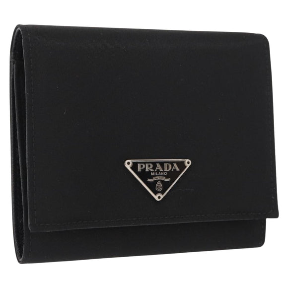 PRADA Wallet Nylon Black M176 Auth 148557V
