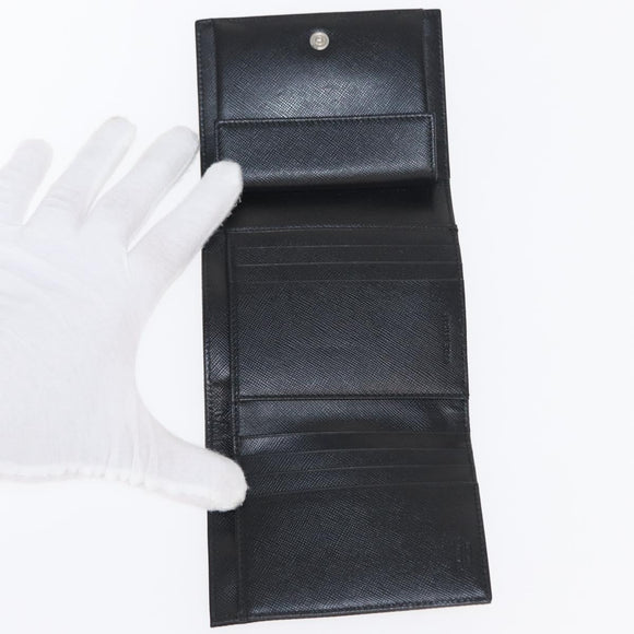 PRADA Wallet Nylon Black M176 Auth 148557V