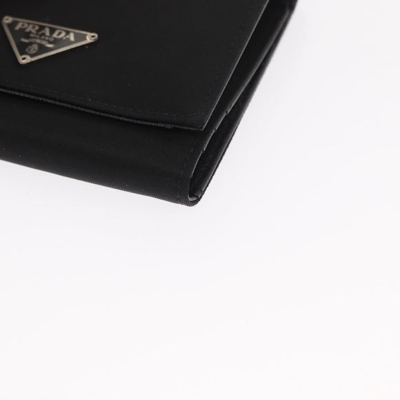 PRADA Wallet Nylon Black M176 Auth 148557V