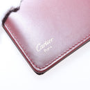 CARTIER Long Wallet Leather Bordeaux Gold Auth 148558V-13