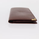 CARTIER Long Wallet Leather Bordeaux Gold Auth 148558V-5