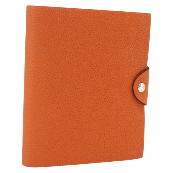 HERMES Note Planner Leather Orange Auth 148559M