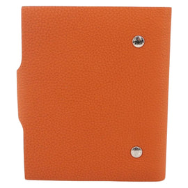 HERMES Note Planner Leather Orange Auth 148559M - 0