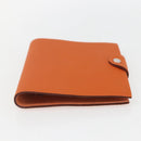 HERMES Note Planner Leather Orange Auth 148559M-6