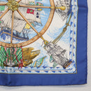 HERMES Carre 45 Scarf Silk Blue Auth 148560M-5