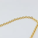Salvatore Ferragamo Chain Gancini Shoulder Bag Suede Black Gold Auth 148567-8