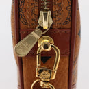 MCM Logogram Vicetos Clutch Bag PVC Leather Brown Gold Auth 148568V-9