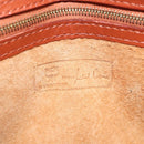 MCM Logogram Vicetos Clutch Bag PVC Leather Brown Gold Auth 148568V-17