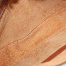 MCM Logogram Vicetos Clutch Bag PVC Leather Brown Gold Auth 148568V-10