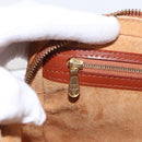 MCM Logogram Vicetos Clutch Bag PVC Leather Brown Gold Auth 148568V-20