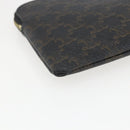 CELINE Macadam Canvas Coin Purse PVC Leather Black Gold Auth 148570M-12