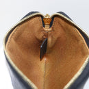 CELINE Macadam Canvas Coin Purse PVC Leather Black Gold Auth 148570M-17