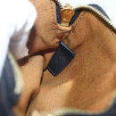 CELINE Macadam Canvas Coin Purse PVC Leather Black Gold Auth 148570M-18