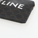 CELINE Macadam Canvas Coin Purse PVC Leather Black Gold Auth 148570M-9