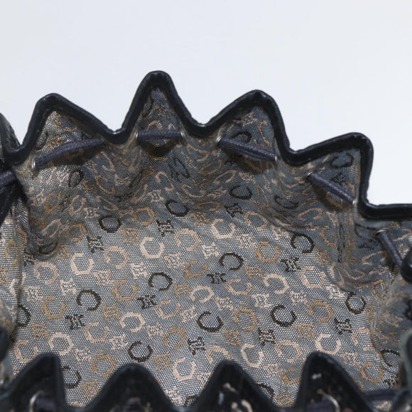 CELINE C Macadam Canvas Purse Pouch Navy Auth 148573V