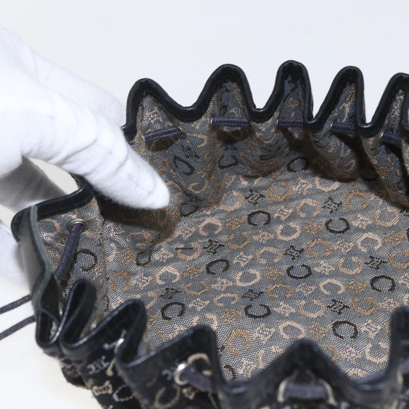 CELINE C Macadam Canvas Purse Pouch Navy Auth 148573V