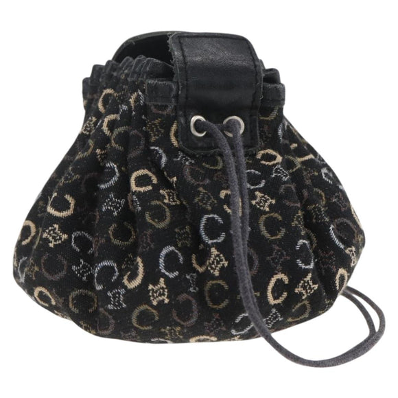 CELINE C Macadam Canvas Tasje Etui Marineblauw Auth 148573V