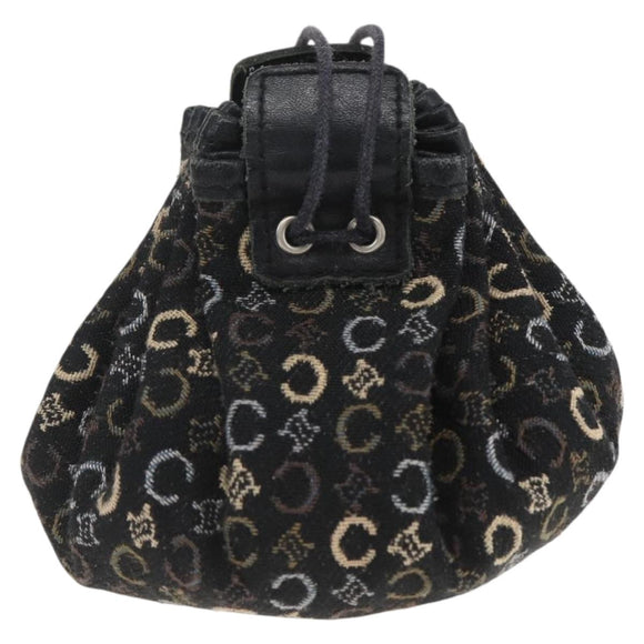 CELINE C Macadam Canvas Purse Pouch Navy Auth 148573V