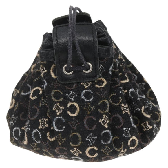 CELINE C Macadam Canvas Purse Pouch Navy Auth 148573V