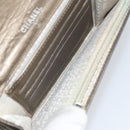 CHANEL Cambon Line Wallet Lamb Skin Brown CC Auth 148574A-10