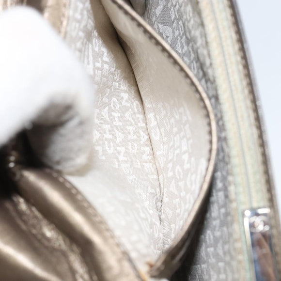 CHANEL Cambon Line Wallet Lamb Skin Brown CC Auth 148574A