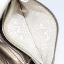 CHANEL Cambon Line Wallet Lamb Skin Brown CC Auth 148574-21