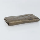 CHANEL Cambon Line Wallet Lamb Skin Brown CC Auth 148574A-5