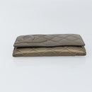 CHANEL Cambon Line Wallet Lamb Skin Brown CC Auth 148574A-6