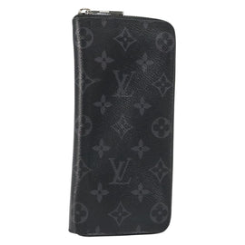 LOUIS VUITTON Monogram Eclipse Zippy Wallet Vertical Wallet M62295 Auth 148576