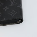 LOUIS VUITTON Monogram Eclipse Zippy Wallet Vertical Wallet M62295 Auth 148576-10