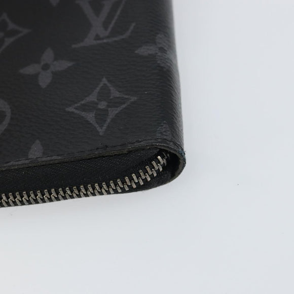 LOUIS VUITTON Monogram Eclipse Zippy Geldbörse Vertikal Geldbörse M62295 Auth 148576