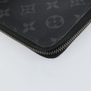 LOUIS VUITTON Monogram Eclipse Zippy Wallet Vertical Wallet M62295 Auth 148576-11
