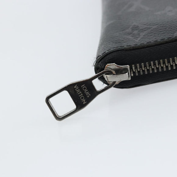 LOUIS VUITTON Monogram Eclipse Zippy Geldbörse Vertikal Geldbörse M62295 Auth 148576