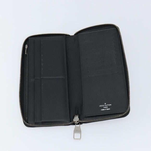 LOUIS VUITTON Monogram Eclipse Zippy Wallet Vertical Wallet M62295 Auth 148576