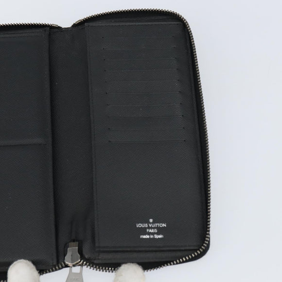 LOUIS VUITTON Monogram Eclipse Zippy Wallet Vertical Wallet M62295 Auth 148576