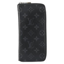 LOUIS VUITTON Monogram Eclipse Zippy Wallet Vertical Wallet M62295 Auth 148576-2