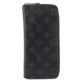 LOUIS VUITTON Monogram Eclipse Zippy Wallet Vertical Wallet M62295 Auth 148576 - 0