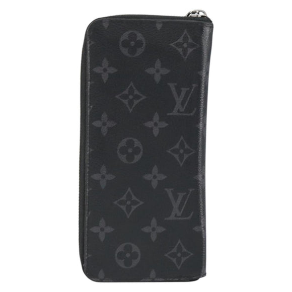 LOUIS VUITTON Monogram Eclipse Zippy Wallet Vertical Wallet M62295 Auth 148576