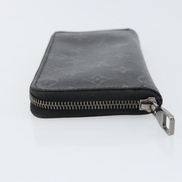 LOUIS VUITTON Monogram Eclipse Zippy Wallet Vertical Wallet M62295 Auth 148576