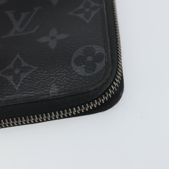 LOUIS VUITTON Monogram Eclipse Zippy Geldbörse Vertikal Geldbörse M62295 Auth 148576
